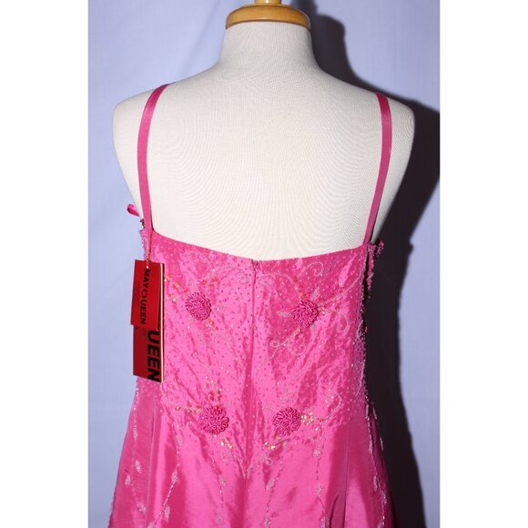 MayQueen #444 Beaded Taffeta Plus Size Prom Gown-Size 3X-FUCHSIA-NWT - Picture 5 of 5